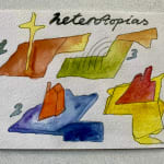 Fiona Dean RSA, Landscape Offerings: Remembered landscapes: Maquette 1 multiples: note iv, heterotopias - Patterned hillside - lowlands