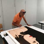 Alex Katz, Yellow Flags on White, 2023