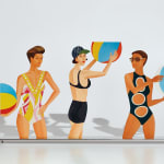 Alex Katz, Yellow Flags on White, 2023