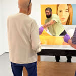 Alex Katz, Yellow Flags on White, 2023
