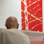 Alex Katz, Yellow Flags on White, 2023
