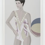 Alex Katz, Yellow Flags on White, 2023