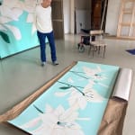 Alex Katz, Yellow Flags on White, 2023