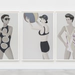 Alex Katz, Yellow Flags on White, 2023