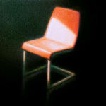 Steffen Kern, Red Steel Tube Chair,, 2024