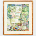 Julia Holderness, Cushion with garden textile #9, 2023
