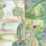 Julia Holderness, Cushion with garden textile #9, 2023