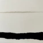 Bilge Friedlaender, Horizontal Line Life Span Series (white with black), 1975
