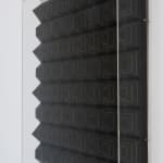 8 Rows Of Black Pyramids With White Lines In A Square 1977 Detail 2