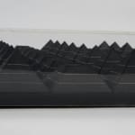8 Rows Of Black Pyramids With White Lines In A Square 1977 Detail 2