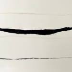 Bilge Friedlaender, Horizontal Line Life Span Series (white with black), 1975