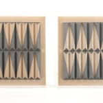 8 Rows Of Black Pyramids With White Lines In A Square 1977 Detail 2