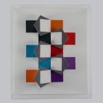 8 Rows Of Black Pyramids With White Lines In A Square 1977 Detail 2