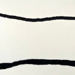 Bilge Friedlaender, Horizontal Line Life Span Series (white with black), 1975