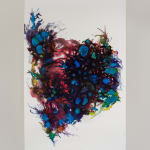 Sophie Hing Yee Cheung, CMYK Painting: Embodies Tree Branch and Human Cells, 2024