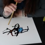 Sophie Hing Yee Cheung, CMYK Painting: Embodies Tree Branch and Human Cells, 2024