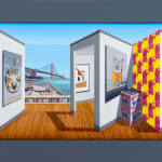 Patrick Hughes, Golden Gate, 2024