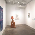Vincent Pocsik, Plant Life: Two Sunflowers in Cowboy Boot in Oak, 2023