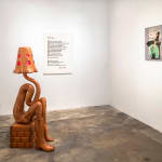 Vincent Pocsik, Plant Life: Two Sunflowers in Cowboy Boot in Oak, 2023
