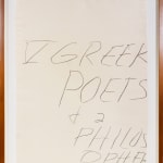 Cy Twombly, Five Greek Poets and a Philosopher, 1978