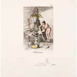Salvador Dalí, Plate 76 – “Setze jutges mengen fetge d’un penjat”, from Les Caprices de Goya, 1977