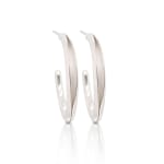 silver hoop earrings by studio jeweler timo krapf