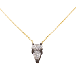 Necklace with oval and pear-shaped diamonds by Fringe Gallery studio jeweler Todd Pownell