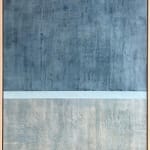 Blue encaustic on panel painting by Fringe Gallery artist Amy Van WInkle