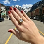 Ring with Pin-set Baguette Diamonds by Fringe Gallery studio jeweler Todd Pownell