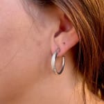 Timo Krapf, Silver Single Leaf Earrings