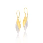 gold and platinum earrings by studio jeweler Timo Krapf