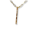 Medium Rose Gold Diamond Bar Charm by Slate Gray Gallery studio jeweler Lauren Chisholm