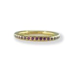 Eternity Ring with 45 Rubies by Slate Gray Gallery studio jeweler Nanci Modica