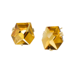 Citrine Facets Earring by Fringe Gallery studio jeweler Elizabeth Garvin