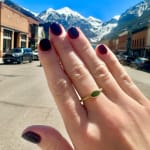 Marquis Chrome Tourmaline Stacking Ring by Fringe Gallery studio jeweler Barbara Heinrich