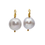 South Sea Silver Pearl Drops by Fringe Gallery studio jeweler Marki Knopp