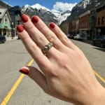 Irregular Gold Band with Diamonds by Fringe Gallery studio jeweler Todd Pownell