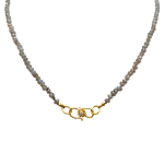 Labradorite Strung & Knotted Necklace by Fringe Gallery studio jeweler Marki Knopp