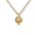 Diamond Pendant Necklace by Slate Gray Gallery studio jeweler Barbara Heinrich