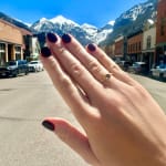 Champagne Sapphire Ring by Fringe Gallery studio jeweler Barbara Heinrich
