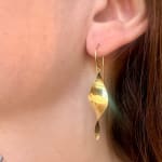 Timo Krapf, Silver Single Leaf Earrings
