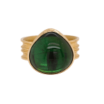 Green Tourmaline Ring by Fringe Gallery studio jeweler Barbara Heinrich