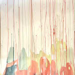 Abstract ink on paper artwork by Slate Gray Gallery artist Aela Morgan