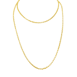 22k yellow gold sailor's knot chain link necklace by Fringe Gallery studio jeweler Nanci Modica