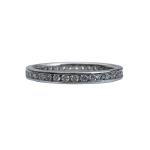Platinum Diamond Band Ring by Fringe Gallery studio jeweler Barbara Heinrich