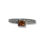 Brown Sapphire Ring by slate gray gallery studio jeweler Barbara Heinrich
