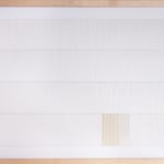 White and tan thread on paper work by Fringe Gallery artist Rebecca Messier