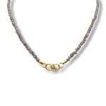 Labradorite Strung & Knotted Necklace by Slate Gray Gallery studio jeweler Marki Knopp