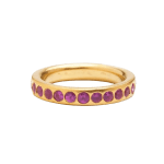 Pink Sapphire Band by Fringe Gallery studio jeweler Nanci Modica