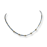 Silver, Gold, and Diamond Strand Necklace by Slate Gray Gallery studio jeweler Maria Lightfoot